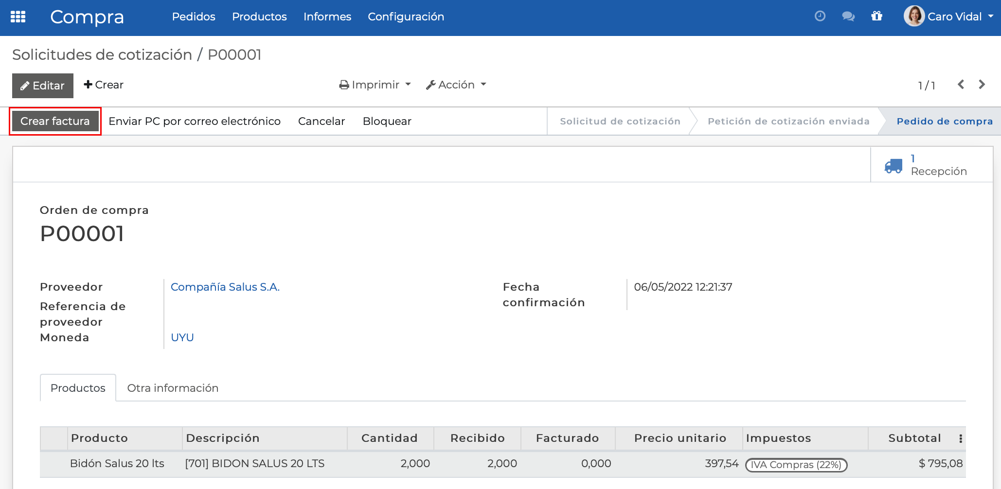 Imagen 2: Crear factura