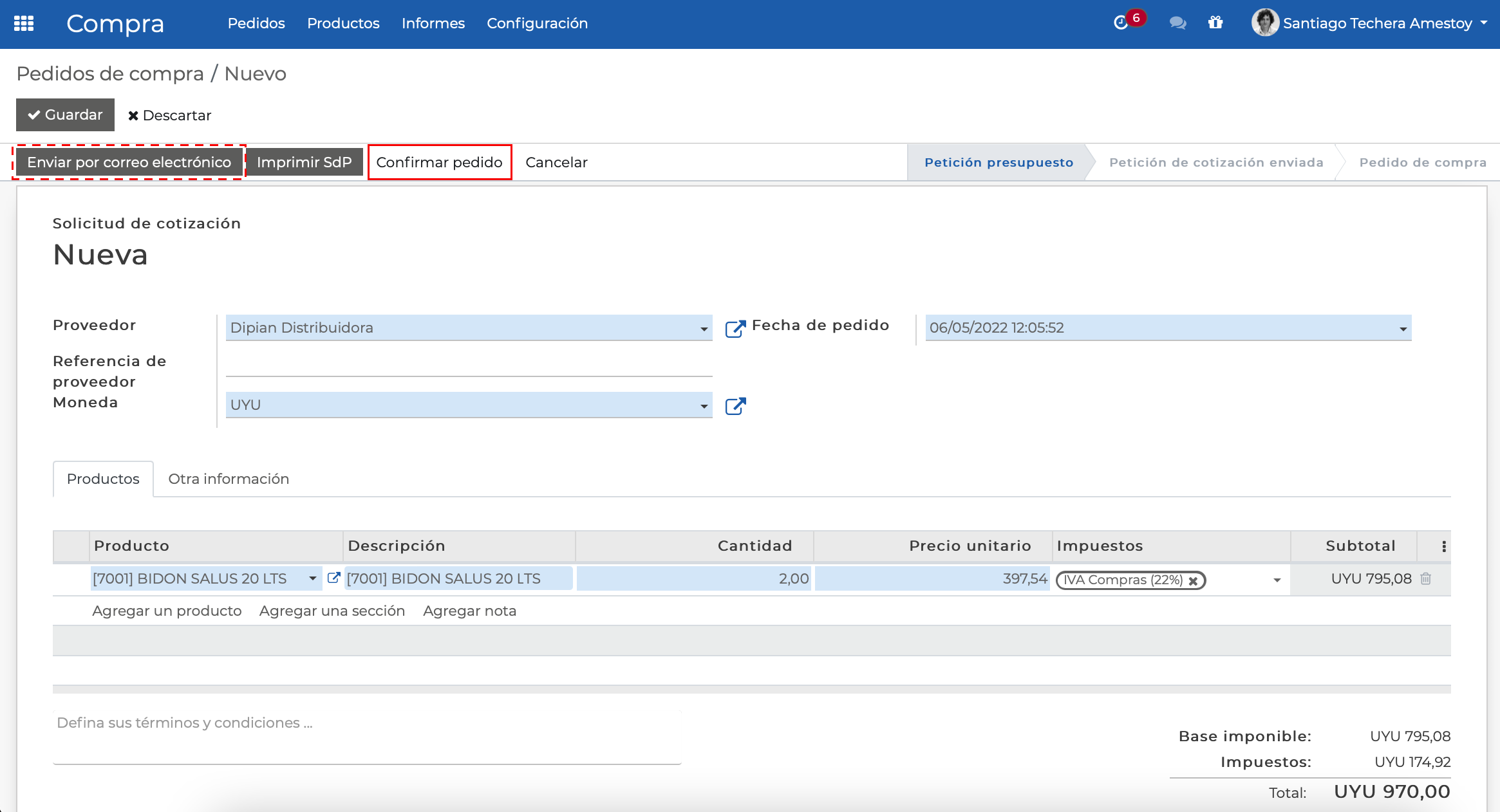Imagen 5: Confirmación de pedido