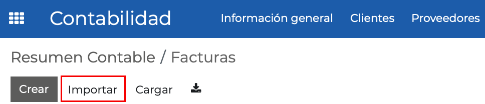 Imagen 9: Importar facturas Imagen 9: Importar facturas